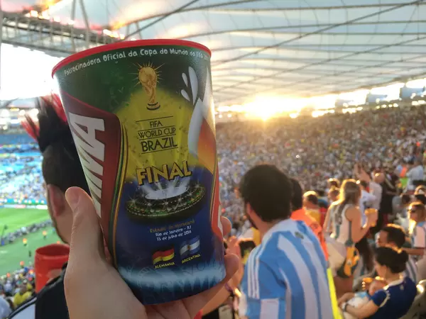 Brahma-Becher vom WM-Finale Deutschland gegen Argentinien