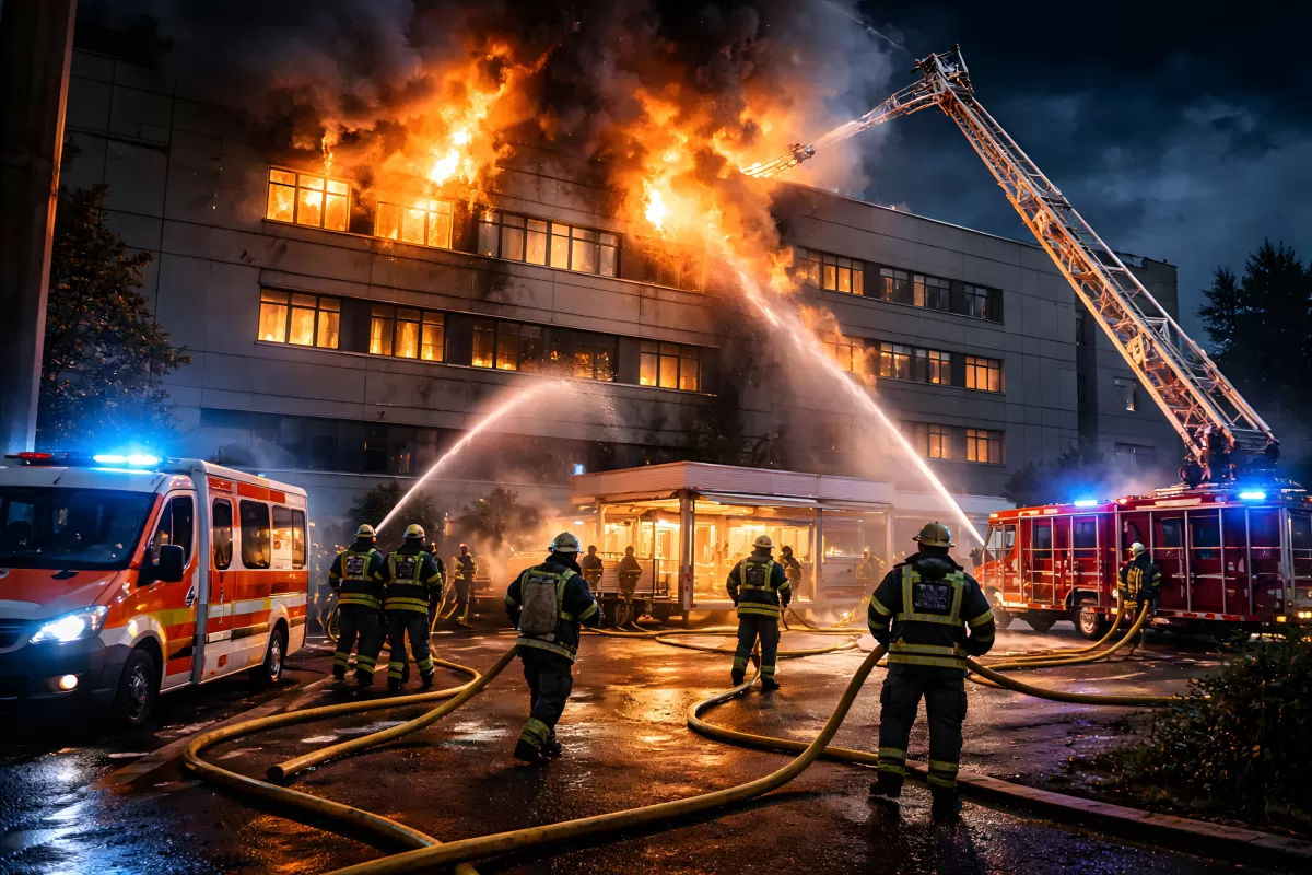 Brand im Krankenhaus Aachen – Großeinsatz der Feuerwehr