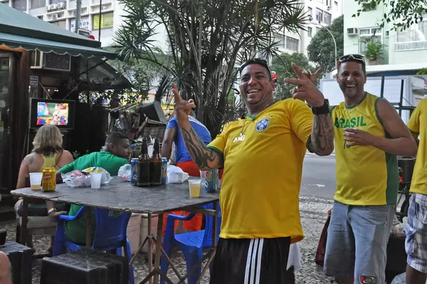 Brasilianische Fans bei der WM 2014 in Brasilien