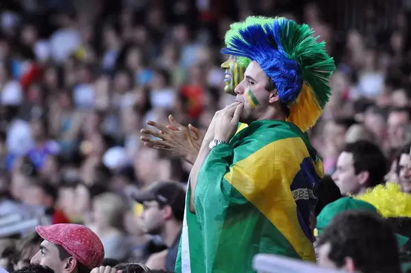 Brasilianische Fans beim Basketball