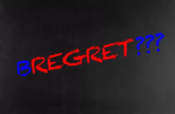 Bregret??? text on blackboard