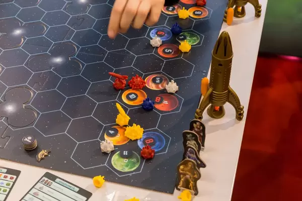 Brettspiel Catan Sternenfahrer aus der Nahaufnahme