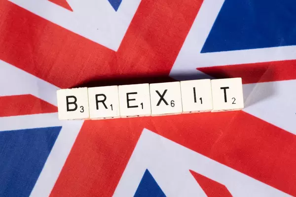Brexit-Text zur Flagge des Vereinigten Königreichs