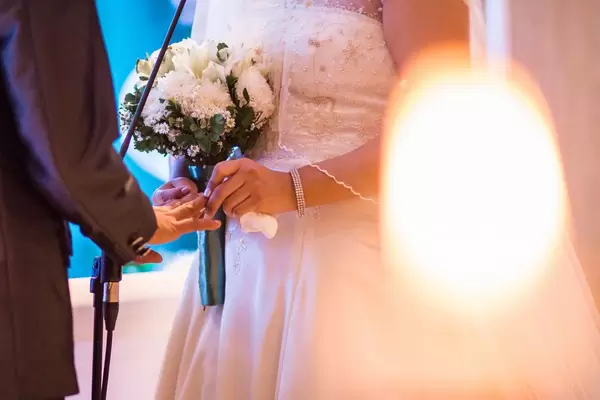 Bride inserting wedding ring to Groom's finger  Flip 2019