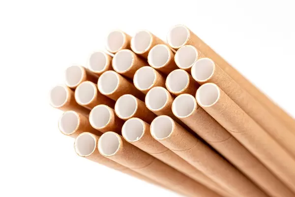 Brown straws for a cocktail, close-up (Flip 2020)