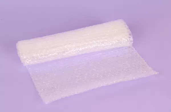 Bubble wrap on purple background