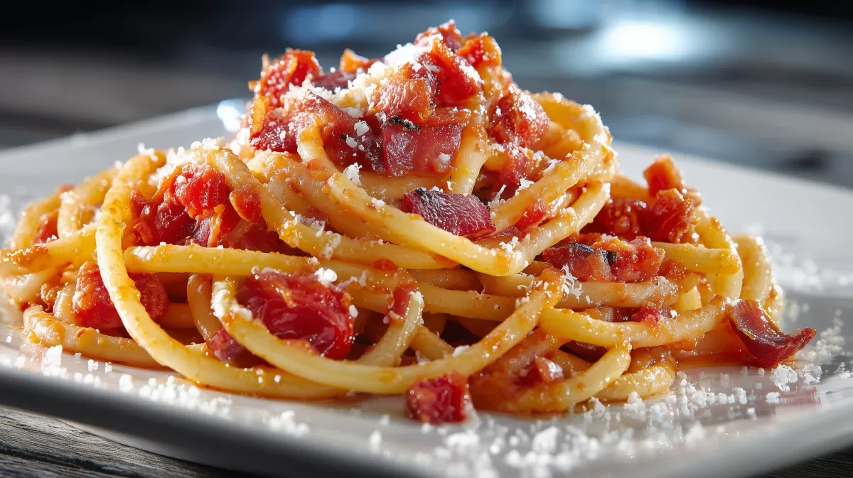 Bucatini all'Amatriciana mit Guanciale