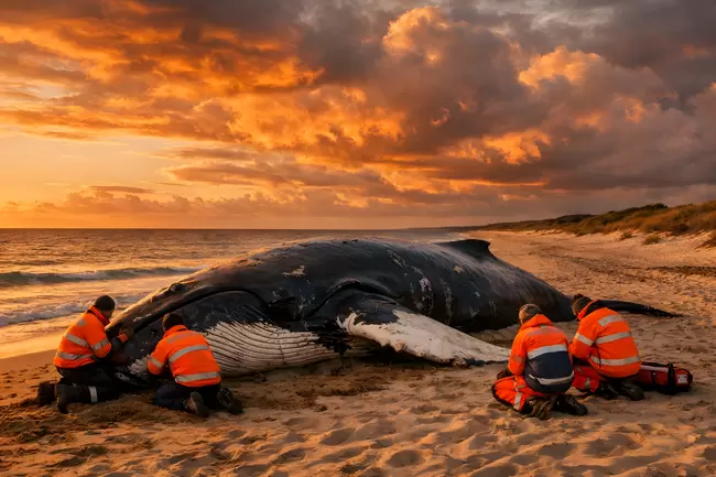 Buckelwal gestrandet an der Ostsee