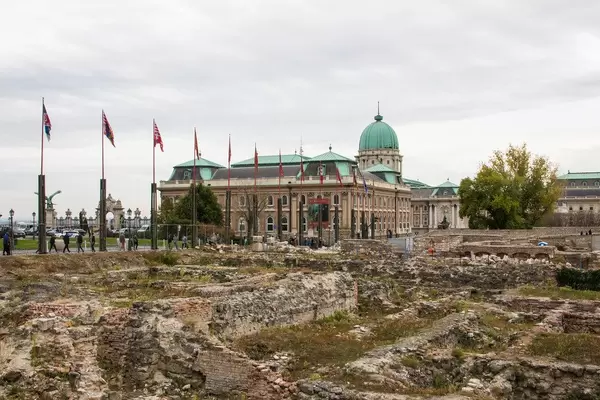 Buda castle ruins in Budapest