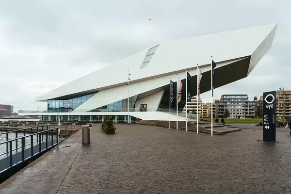Building of the modern Eye museum in Amsterdam, Netherlands