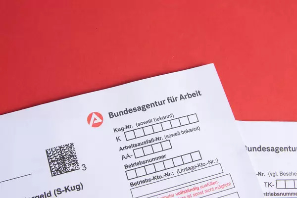 Bundesagentur für Arbeit logo on a document