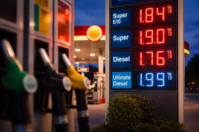 Bundestag Spritpreispaket – Tankstelle mit hohen Preisen