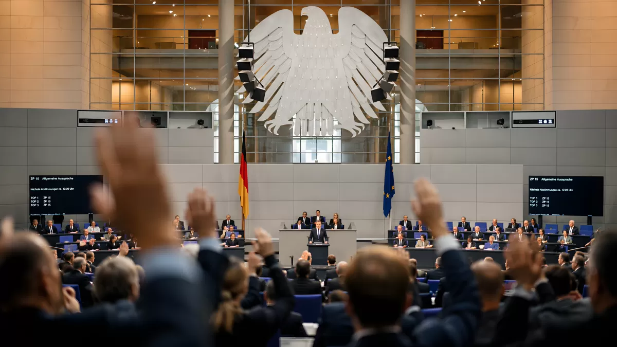 Bundestagsabstimmung im Berliner Parlament