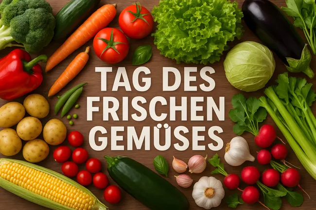 Bunte Auswahl frischen Gemüses auf Holztisch