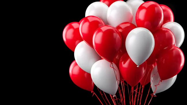 Bunte Ballons als farbenfrohe Dekoration