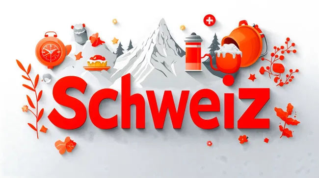 Bunte Berglandschaft - Symbolik der Schweiz