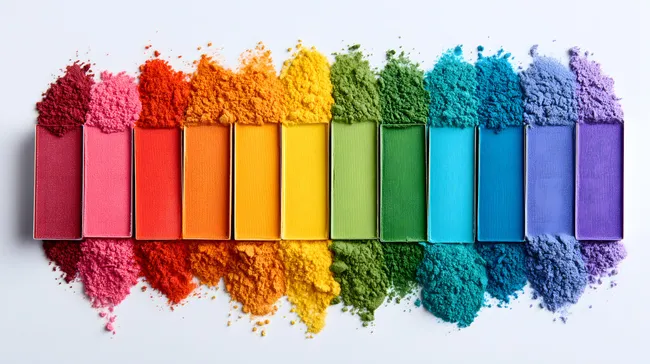 Bunte Farbpalette für kreative Gestaltung