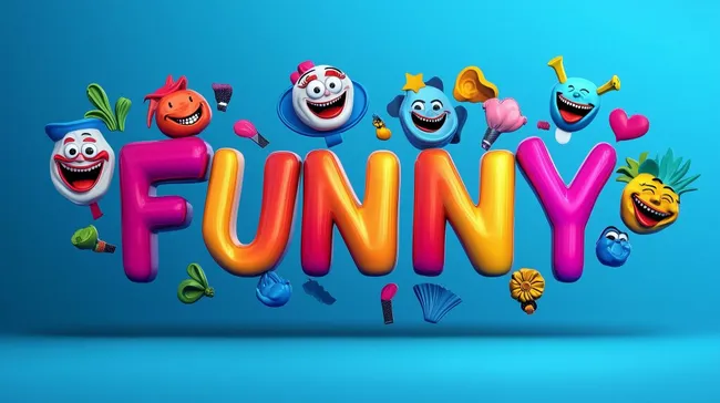 Bunte, fröhliche Bilderwelt mit lustigen Masken