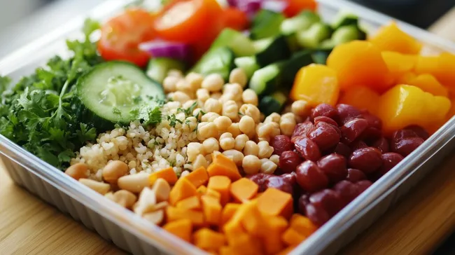 Bunte Gemüseschale für gesunden Lebensstil