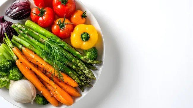 Bunte Gemüsevielfalt in rustikaler Schüssel