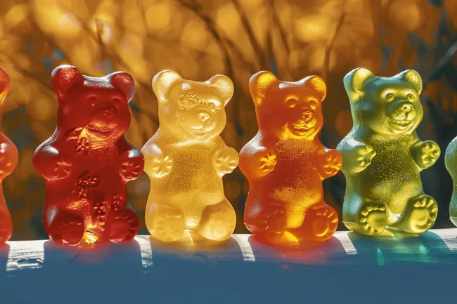 Bunte Gummibären-Figuren