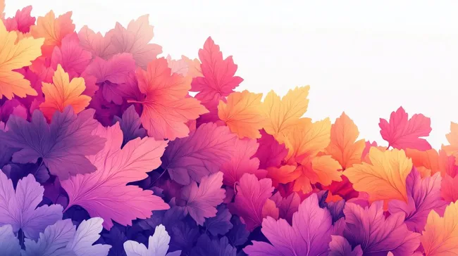 Bunte Herbstblätter in verschiedenen Farbtönen