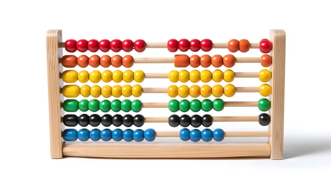 Bunte Holz-Rechenmaschine für Kinder