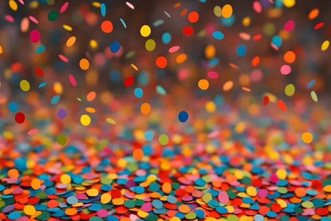 Bunte Konfettiparty-Kulisse für Hintergrundbilder