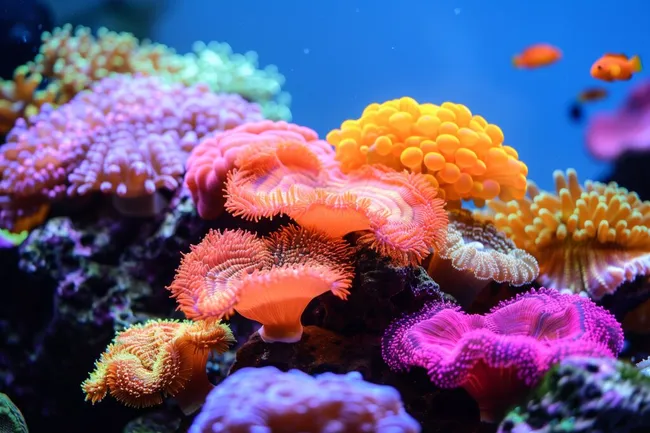 Bunte Korallenlandschaft im Riff