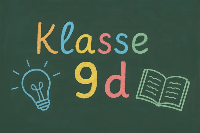 Bunte Kreidetafel mit Schulbeginn-Konzept