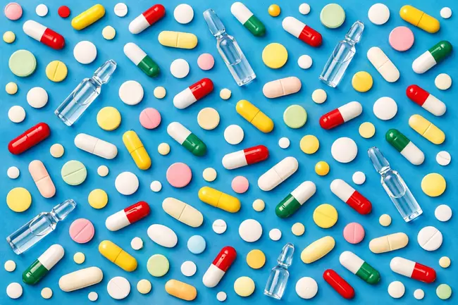 Bunte Medikamente und Arzneien - Vielfältige Gesundheitsversorgung