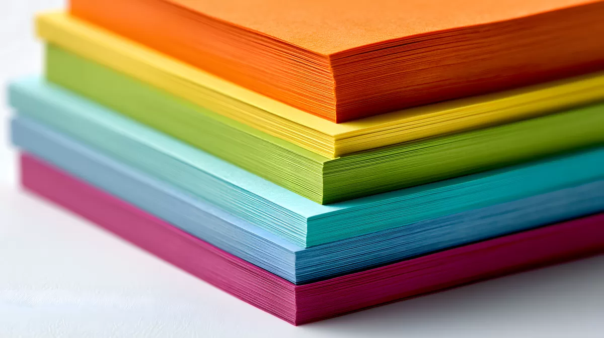 Bunte Papierbögen in modernem Design