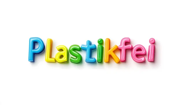 Bunte Plastikfrei-Beschriftung in hoher Auflösung