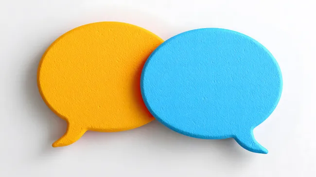 Bunte Sprechblasen für digitale Kommunikation