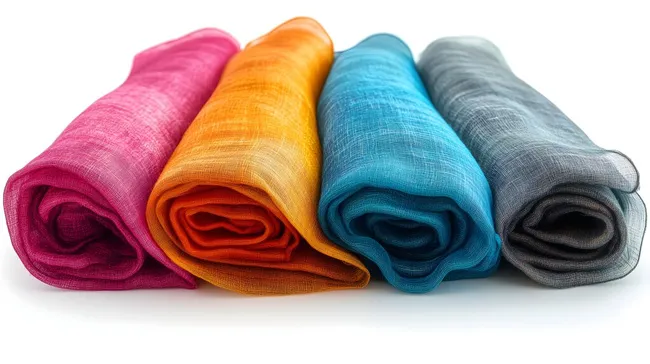 Bunte Stoffstücke in leuchtenden Farben