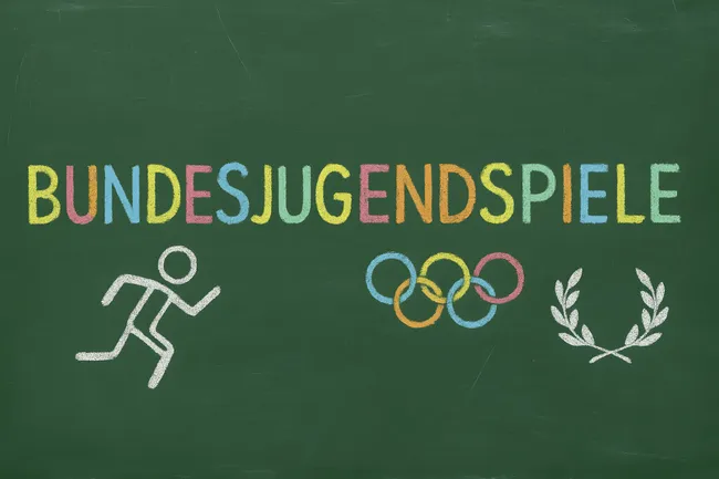 Bunte Tafelbeschriftung für Schul-Olympiade
