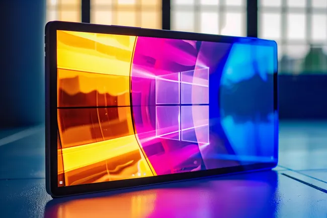 Bunte und abstrakte Glasfenster-Optik