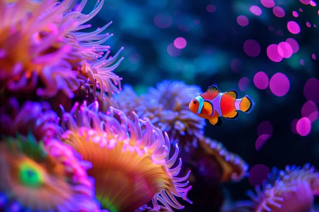 Bunte Unterwasserwelt mit Anemonenfischen