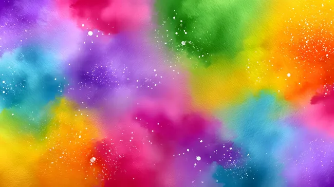 Bunter Aquarell-Regenbogen-Hintergrund mit Farbspritzern