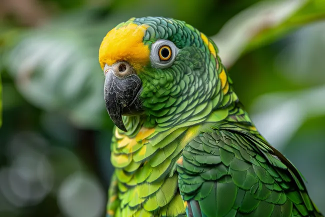 Bunter Ara-Papagei im Grünen