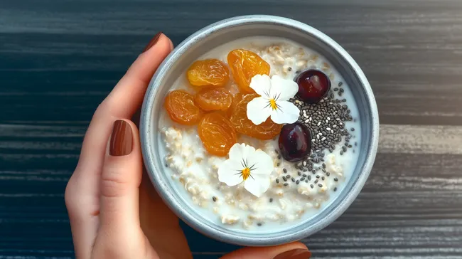 Bunter Haferbrei mit Trockenfrüchten und Samen