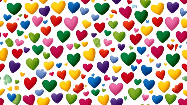 Bunter Herzen-Hintergrund für kreative Projekte
