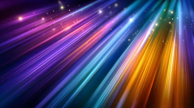 Bunter Lichtstrahl-Hintergrund in Regenbogenfarben