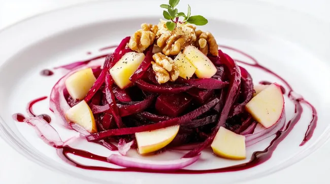 Bunter Rote-Bete-Salat mit Apfel und Walnüssen