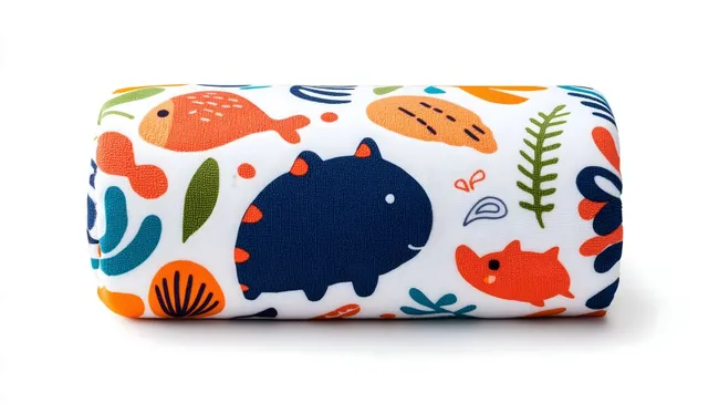 Buntes Kinder-Strandtuch mit Fisch-Motiven