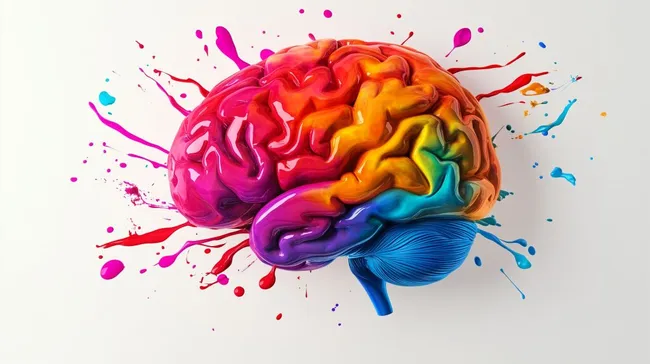 Buntes, kreatives Gehirn-Illustration