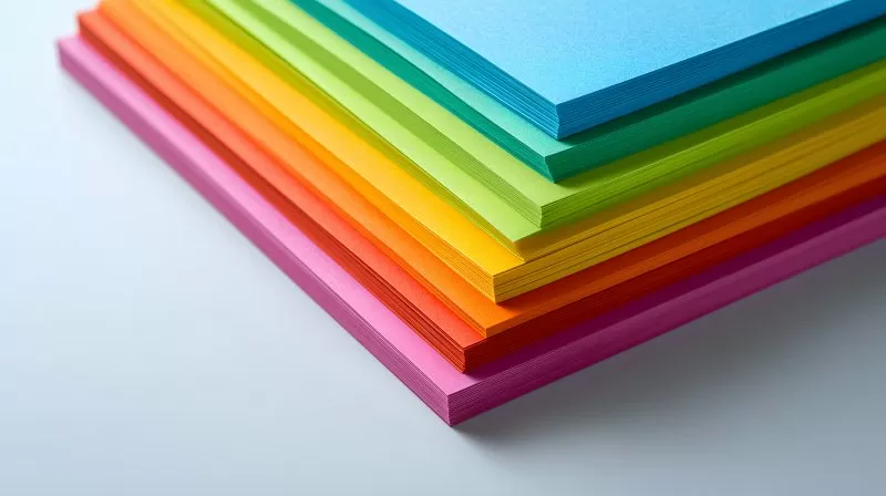 Buntes Papier übereinander