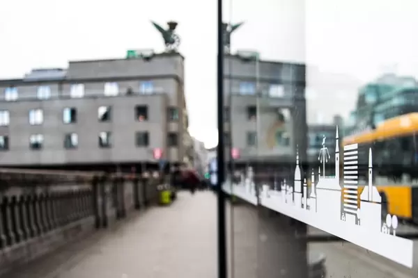 Bus stop in Copenhagen, Denmark