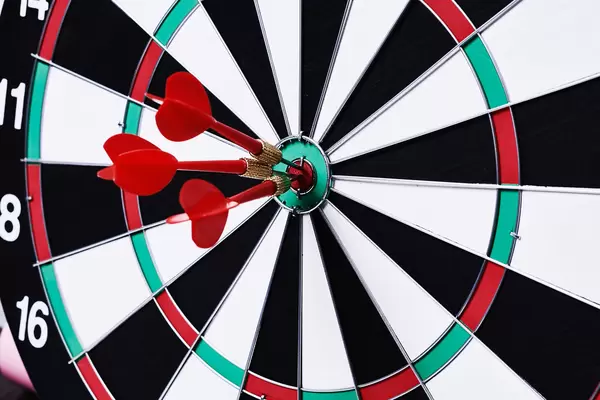 Business target or goal success and winner concept