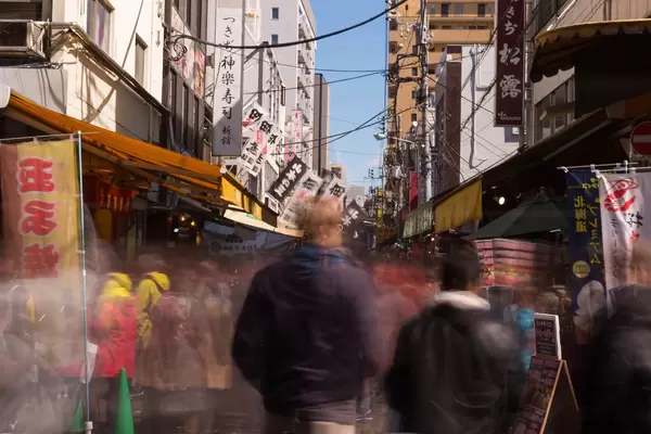 Busy market place - Tokyo, Japan